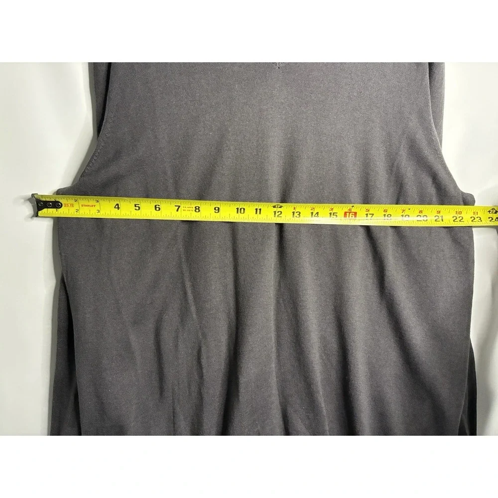 Banana Republic Luxury Blend Grey V-Neck Sweater Men's XL Silk Cashmere Cotton *